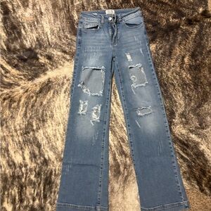 Distressed Blue Women's Jeans